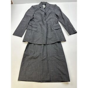 Claude Montana Women's Wool Gray 2-Piece Skirt Suit - Size 42